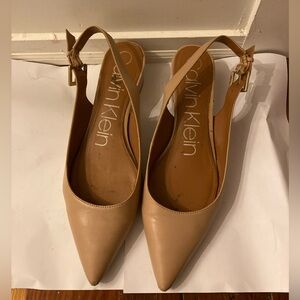 Calvin Klein Slingback Low Block Heel, size 8